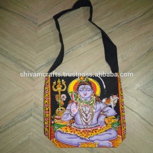 Mới hợp thời trang Ấn Độ Hindu vị thần in thiết kế thời trang Vai Túi Hindu vị thần in túi thần chú in Mesenger Túi <span class=keywords><strong>Om</strong></span> Túi - Product Image 5