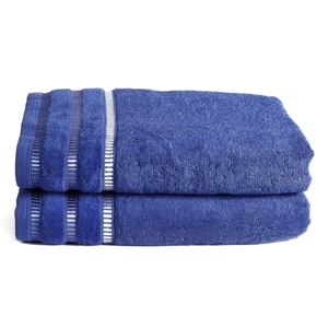 Mavi banyo havlusu takımı fantezi tasarım güzel renk banyo havlusu süper emici çevre dostu Golf hindistan'da banyo havluları toptan .. - Product Image 5