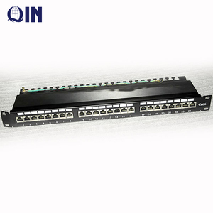 Panel de conexión UTP de 24 puertos Cat 5E / Cat6 2U de alta calidad cargado con conectores Keystone - Product Image 1