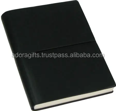 Fundas de cuero hechas a mano para libros, cubierta negra de cuero genuino para diarios