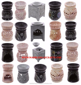 Güzel Soapstone Aroma yağı yakıcı Soapstone oyma ev koku toptancı için Aroma lambası taş Aroma yağ difüzörler