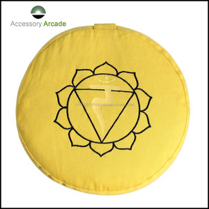 เบาะ Zafu ทำจากผ้าปักด้านบน,เบาะสำหรับการทำสมาธิโยคะมีสีสัน - Product Image 4