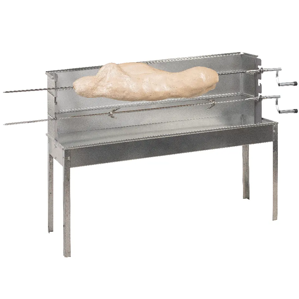 Di alta Qualità di Griglia A Carbone Pan con Back-scudo Bonne In Metallo BARBECUE In Acciaio Inox per Esterni E-0203 13 Centimetri