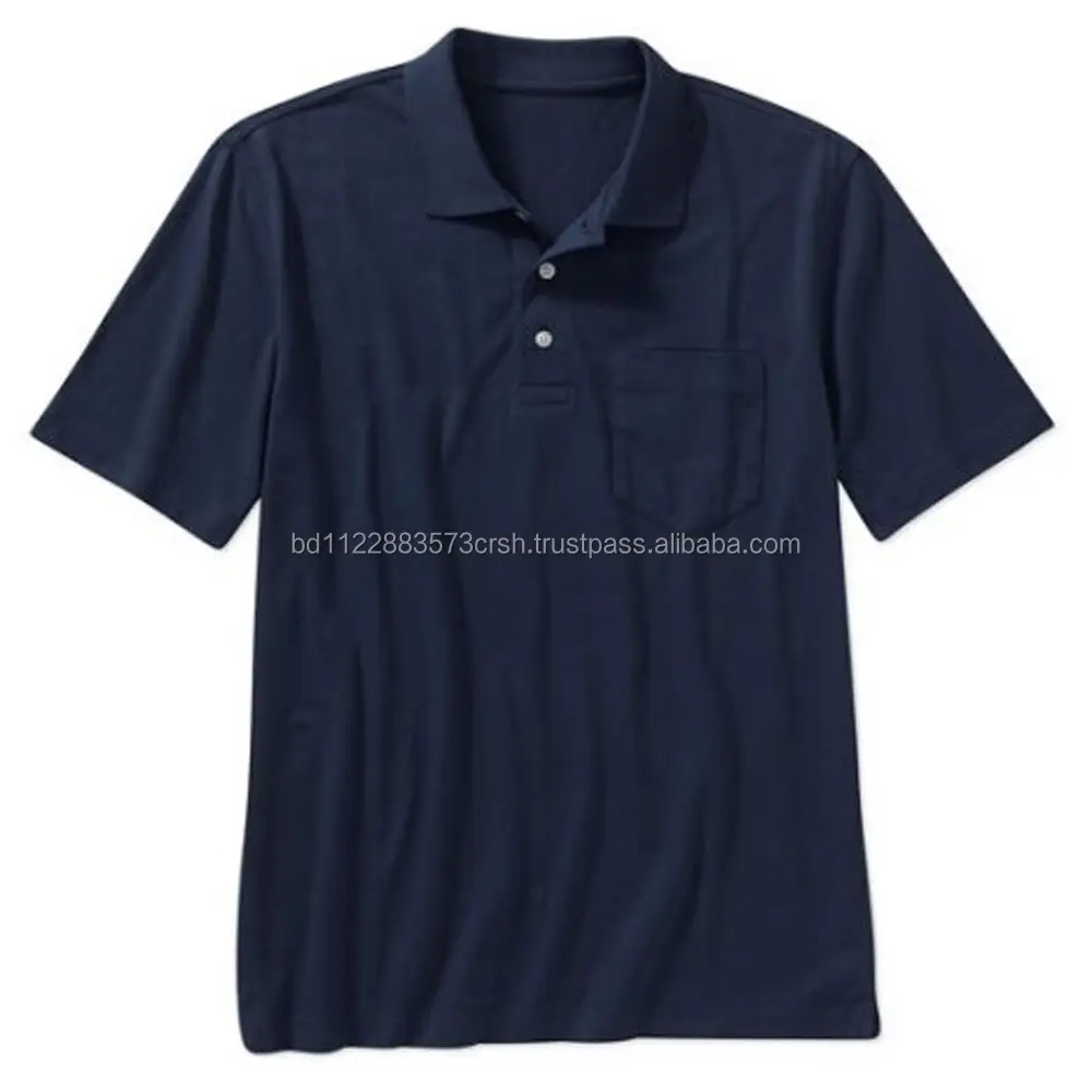 Polo para hombre con bolsillo, 100% Cartón, Pique, 180 Gsm