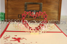 Öpücük aşk tebrik pop up 3d kartları el yapımı - Product Image 3