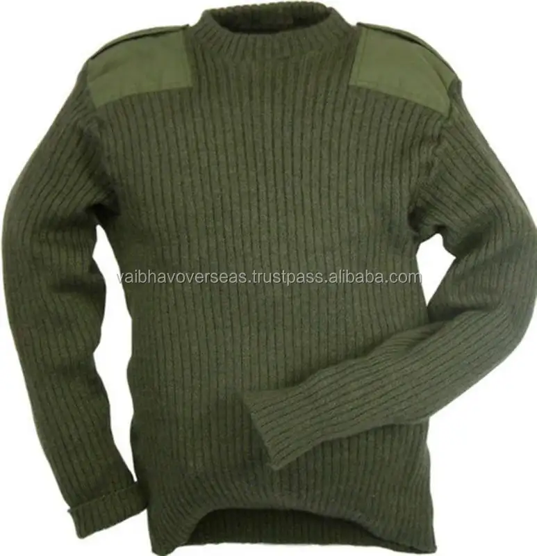 Olive Green sweater for harsh winter Heavy Duty V neck made of 100% Wool