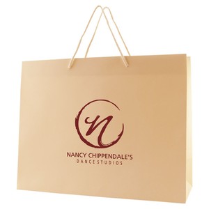 Mat lamine Eurotote alışveriş çantası-boyutları 13 "x 5" x 10 ", karton alt özellikleri ve logonuzla birlikte gelir.