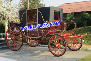 Royal GoldสีแดงHorse Carriage Fabulous Gold Royal Horse Drawn Carriage Luxury Royal Prince Coach Horse Carriageสำหรับงานแต่งงาน - Product Image 6