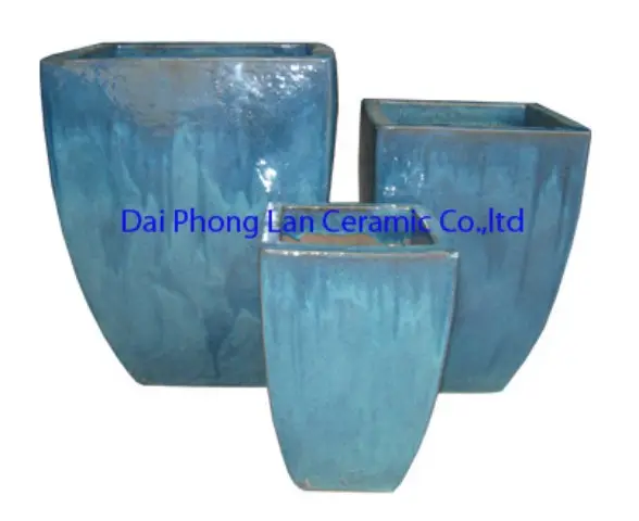 Designs for rim green large garden pot as clay pot planters pottery