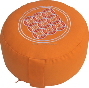 High Quality Top Sale Indian Manufacture Meditation Cushion <strong>Zafu</strong> Top Amazing logo Embroidery - Product Image 4