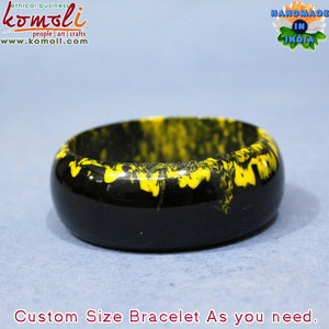 Ateşli sarı el yapımı siyah yeşim bilezik bileklik kadın moda - Product Image 3