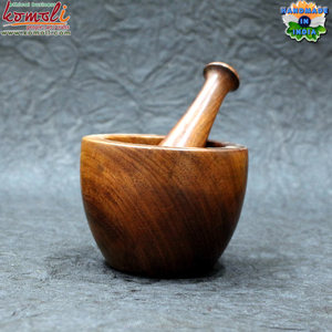 En İyi kalite ahşap mutfak aracı özel ahşap harcı ve pestle seti için mutfak kullanımı hindistan'dan toptan - Product Image 2