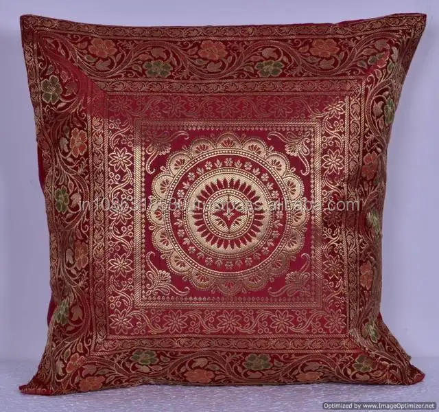 Indische dekorative Mandala Seide Kissen bezug werfen ethnische Vintage indische Kissen bezug Kissen bezug werfen Großhandel