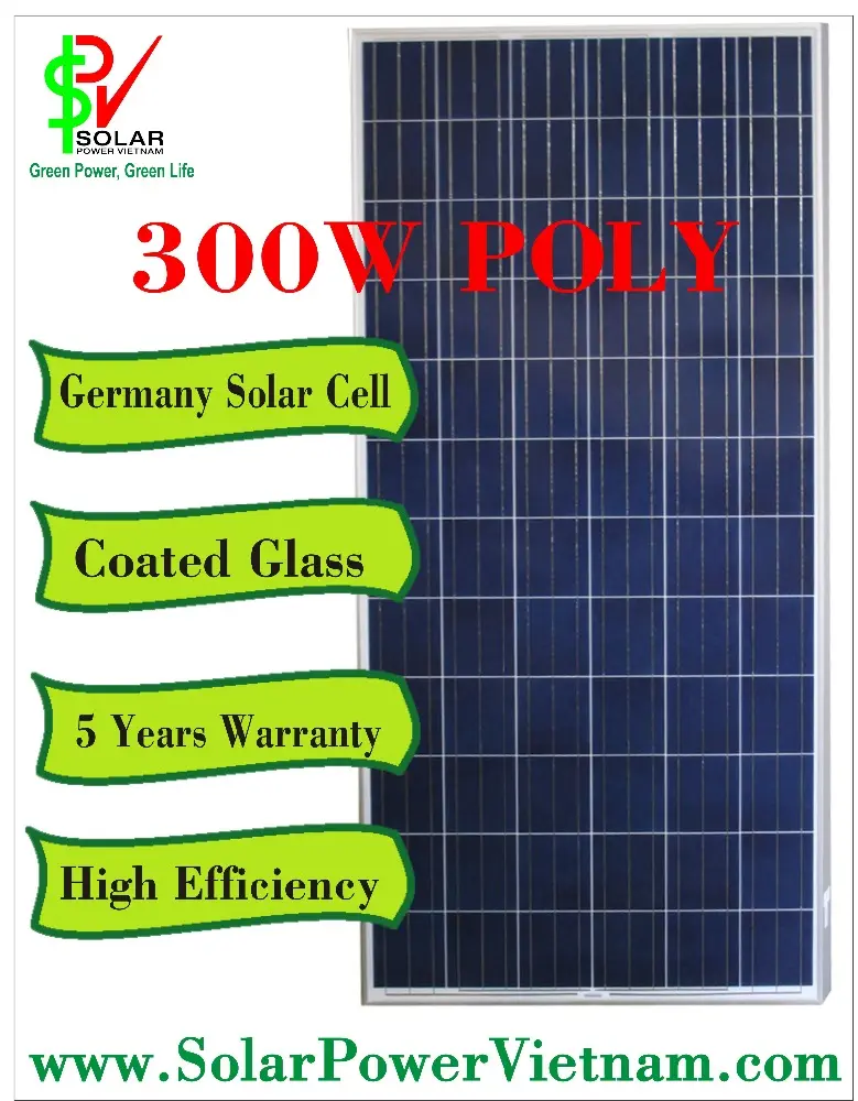 Panneau solaire en polyocristallin, 300W, fabriqué au Vietnam, au prix le plus bas, livraison gratuite