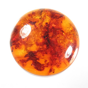 Preslenmiş bal renk baltık Amber armut bombeli değerli taş - Product Image 5