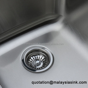 高品质不锈钢304厨房水槽双孔双碗流行风格铜水槽顶部 - Product Image 2