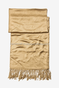 ผ้าพันคอ100% ผ้า Pashmina สีเทอร์ควอยซ์สไตล์เรียบ - Product Image 6