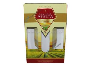 开窗瓦楞纸板2瓶带把手的葡萄酒礼品盒 - Product Image 6