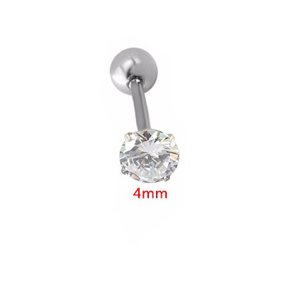 4mm CZ silver