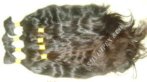 Doğal dalga toplu insan hair.100 100% işlenmemiş doğal hint tapınağı doğal kaliteli toplu hint insan saçı hindistan. - Product Image 6