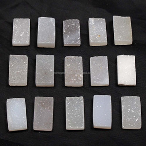 超高品質の形状長方形校正天然糖瑪瑙Druzy - Product Image 1