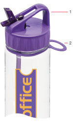 30 Oz H2go Angle Chai Tritan Tường Đơn Với Ống Hút Lật, Kẹp Silicon Và Vòng Mang-Đi Kèm Với Logo Của Bạn - Product Image 2