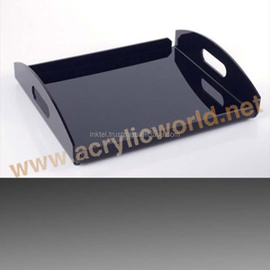 Serving <strong>Tray</strong> With 2 Handles <strong>Custom</strong> <strong>White</strong> Acrylic <strong>Tray</strong> Acrylic <strong>Tray</strong> Cover - Product Image 3