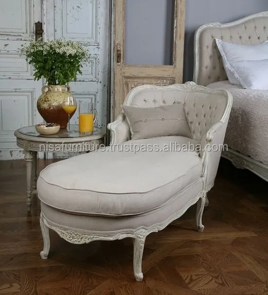 Franse Louis Xv Rijk Traditionele Stijl Chaise Longue Houten Carving Stoel Otherhomefurniture