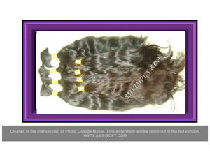 High Quality 100% Raw Human Hair <strong>Bundles</strong> Silky Straight Natural <strong>Model</strong> 1kg Bulk From India No Tangle No Shedding - Product Image 5