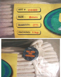 UTILITY Cotton <strong>Cord</strong> (Cotton Piping <strong>Cord</strong>) Size 2mm to 12mm - Product Image 4