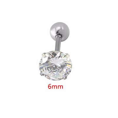 6mm CZ silver