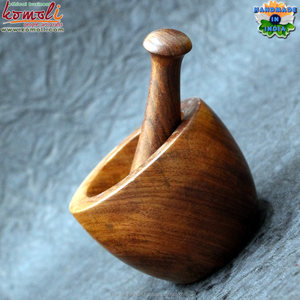 En İyi kalite ahşap mutfak aracı özel ahşap harcı ve pestle seti için mutfak kullanımı hindistan'dan toptan - Product Image 4