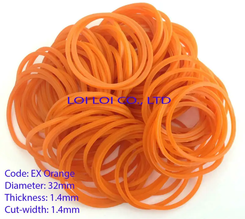 Orange und multi-farbige natürliche gummibänder für werbe-1 zoll gummi band armbänder personalisierte von hersteller