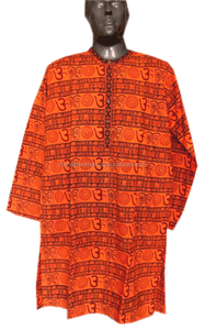 长Kurta衬衫休闲纱布Kurta与Om印花棉质象征印度教Om野兔<span class=keywords><strong>Rama</strong></span>哈瑞奎师那衣服男性民族t恤kurta