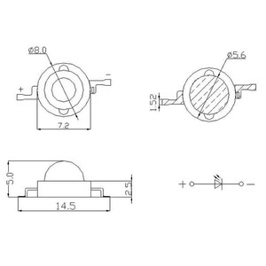 Yüksek güç 3w uv 400 405 410nm led çip/3v 700mA 3w yüksek güç uva led diyot - Product Image 2