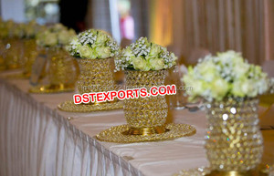เชิงเทียนคริสตัลสีเงินสำหรับงานแต่งงาน,เชิงเทียนคริสตัล5แขนสำหรับงานแต่งงานชิ้นกลางโต๊ะคริสตัล