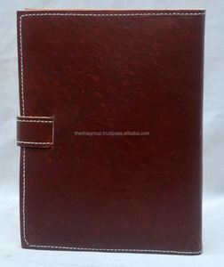 Personalizzato Vera Pelle Morbida Ufficiale Indiano Artigianato Aziendale Gifting Notebook In Pelle con Cinghia di chiusura in pelle Pianura - Product Image 2