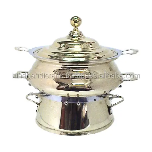 Brass Lotus Design Chaffing Dish Food Warmer For Wedding and Parties Buffet