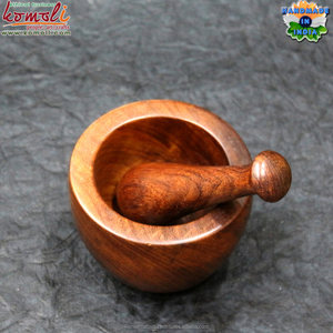 En İyi kalite ahşap mutfak aracı özel ahşap harcı ve pestle seti için mutfak kullanımı hindistan'dan toptan - Product Image 6
