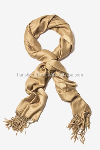 ผ้าพันคอ100% ผ้า Pashmina สีเทอร์ควอยซ์สไตล์เรียบ - Product Image 5