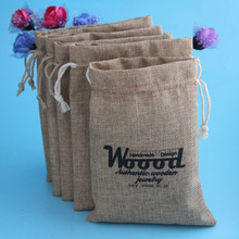Wholesale Eco-friendly Vintage Jute Drawstring Bags <strong>New</strong> Design Coffee Burlap <strong>Pouch</strong> for Promotional Gifts - Product Image 2