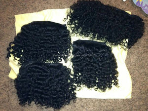 Grade 7A <strong>Remy</strong> Hair Bundles Soft Grade <strong>5A</strong> <strong>Virgin</strong> Indian Raw Hair Extensions with Cuticle Alignment Curl Style