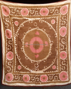 美しいマルチカラー手刺Embroidered本物のウズベキスタンスザニベッドカバースザニスローシルク刺Embroideredスザニ壁掛け - Product Image 1