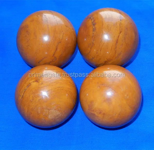 Attractive camel agate ball, crystals in sale | Wholesaler from India