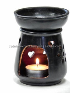El işi siyah Soapstone Aroma YAYICI ahşap tohum malzeme uçucu yağ yakıcı lamba ev sandal ağacı çay lavanta Jasmin