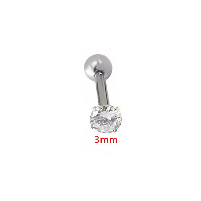 3mm CZ silver