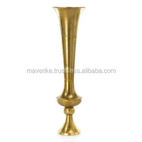 Chất Lượng Cao Kim Loại Flower Vase Vàng Nhiệm Vụ Nặng Nề của Nhôm Vase Hoàng Gia Vàng Trumpet Vase Cho Trang Trí Tổ Chức Sự Kiện Đảng Cung Cấp