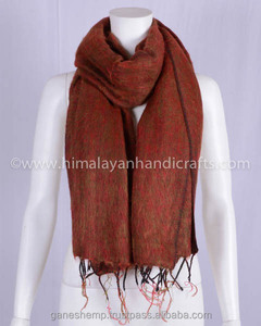 Himalaya kestane kırmızı sıcak <span class=keywords><strong>Yak</strong></span> yün şal HYWSM 523