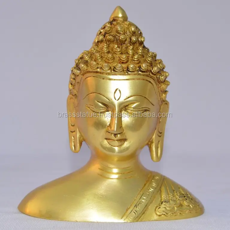 Buddha Kopf Metall Messing gemacht dekorative Figur