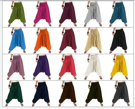Индийские цыганские хиппи ALI BABA мешковатые Индийские шаровары, мужские и женские брюки, штаны для йоги в стиле бохо, брюки, афганские штаны